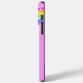 Ihr Name ist 4 Buchstaben Regenbogen hellrosa iPho Case-Mate iPhone Hülle (Rückseite / Links)