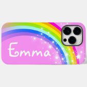 Ihr Name ist 4 Buchstaben Regenbogen hellrosa iPho Case-Mate iPhone Hülle (Rückseite (Horizontal))