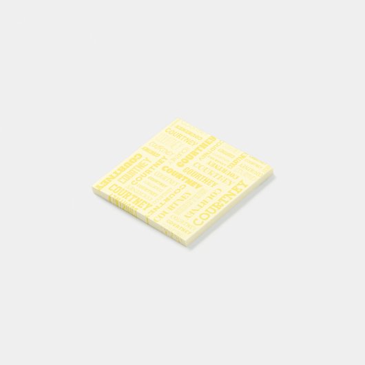 Ihr Name ist alles darüber Post-it Klebezettel (angewinkelt)