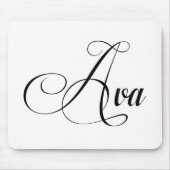 Ihr Name ist Ava Calligrafy Mousepad (Vorne)