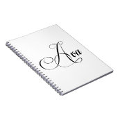 Ihr Name ist Ava Calligrafy Notizblock (Rechte Seite)