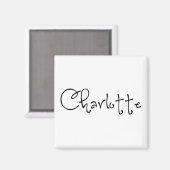 Ihr Name ist Charlotte Kalligrafie Magnet (Vorderseite/Rückseite)