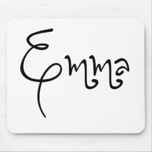 Ihr Name ist Emma Calligraphie Mousepad