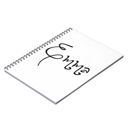 Ihr Name ist Emma Calligraphie Notizblock (Linke Seite)