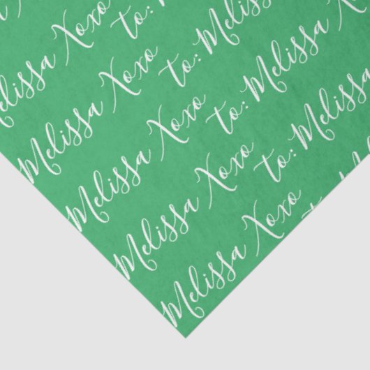 Ihr Name ist grün Seidenpapier (Ausschnitt)