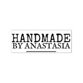 Ihr Name ist handgefertigt aus Holz Gummistempel