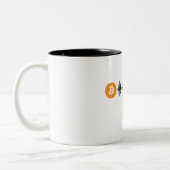 Ihr Name ist in beliebten Logos für Kryptowährunge Zweifarbige Tasse (Links)