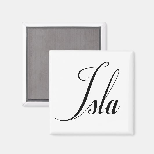 Ihr Name ist Isla Calligraphy Magnet (Vorderseite/Rückseite)