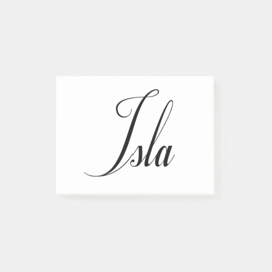 Ihr Name ist Isla Calligraphy Post-it Klebezettel (Vorderseite)