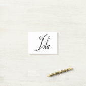 Ihr Name ist Isla Calligraphy Post-it Klebezettel (Auf Schreibtisch)