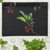 Ihr Name ist Kitchen Three Cherries Tree Limbs Geschirrtuch (Gefaltet)