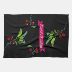 Ihr Name ist Kitchen Three Cherries Tree Limbs Geschirrtuch