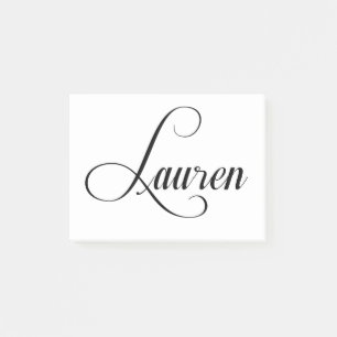 Ihr Name ist Lauren Calligrafie Post-it Klebezettel