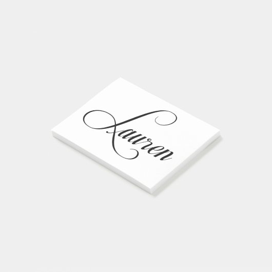 Ihr Name ist Lauren Calligrafie Post-it Klebezettel (angewinkelt)