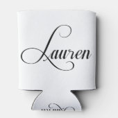 Ihr Name ist Lauren Calligraphy Dosenkühler (Rückseite)