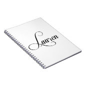 Ihr Name ist Lauren Calligraphy Notizblock (Rechte Seite)