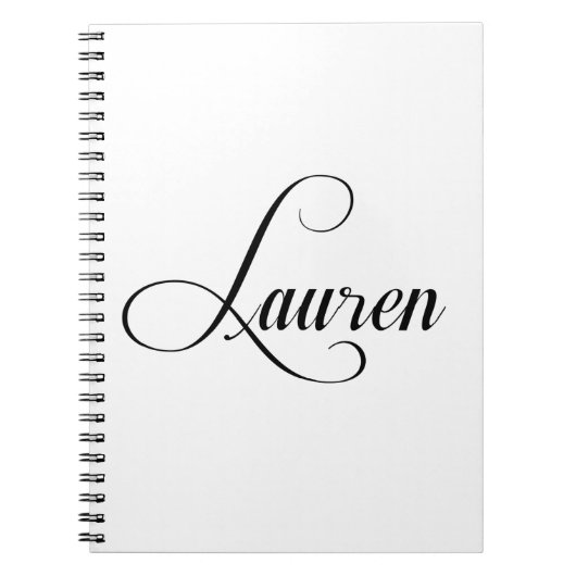 Ihr Name ist Lauren Calligraphy Notizblock (Vorderseite)