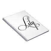 Ihr Name ist Lily Calligrafy Notizblock (Rechte Seite)