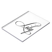 Ihr Name ist Lily Calligrafy Notizblock (Linke Seite)