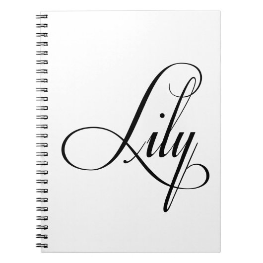 Ihr Name ist Lily Calligrafy Notizblock (Vorderseite)