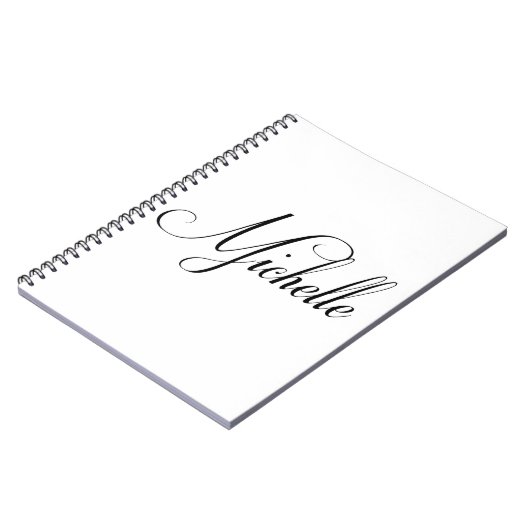 Ihr Name ist Michelle Calligrafy Notizblock (Linke Seite)