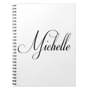 Ihr Name ist Michelle Calligraphie Notizblock
