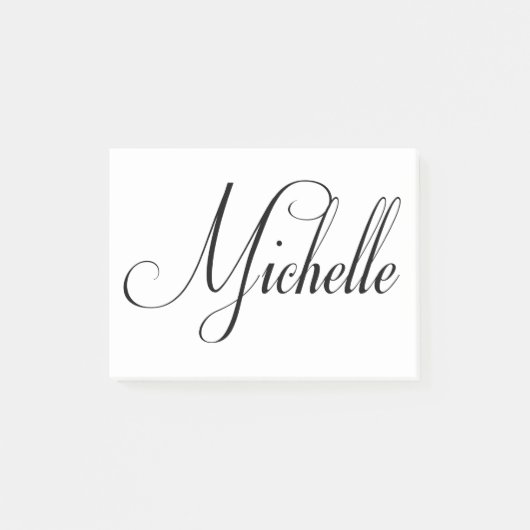 Ihr Name ist Michelle Calligraphie Post-it Klebezettel (Vorderseite)