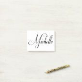 Ihr Name ist Michelle Calligraphie Post-it Klebezettel (Auf Schreibtisch)