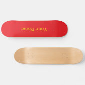 Ihr Name ist Personalisiert rot Skateboard (Horizontal)
