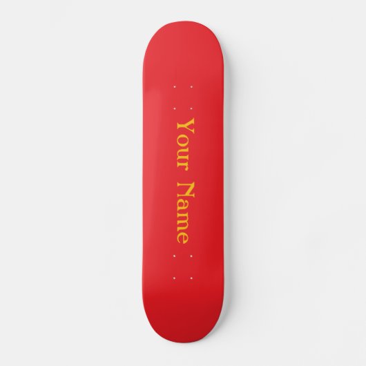 Ihr Name ist Personalisiert rot Skateboard (Vorderseite)
