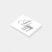 Ihr Name ist Poppy Calligraphy Post-it Klebezettel (angewinkelt)