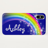 Ihr Name ist regenblau pink Case-Mate iPhone Hülle (Rückseite (Horizontal))