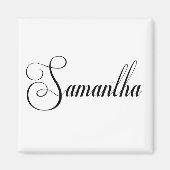 Ihr Name ist Samantha Calligraphy Magnet (Vorne)