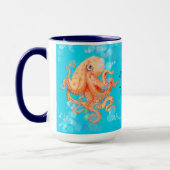 Ihr Name ist Tentakel von Kraken mit Blasen Tasse (Links)