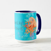 Ihr Name ist Tentakel von Kraken mit Blasen Tasse (VorderseiteRechts)