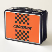 Ihr Name ist vollständig bearbeitbare Farben geprü Metall Brotdose (Rückseite)