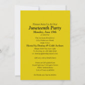 Ihr Name Juneteente Freedom Celebrations Party Einladung (Rückseite)