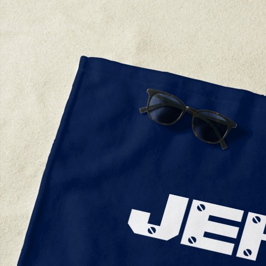 (Ihr Name) Kapitän des Bootes Strandtuch (Beispiel)