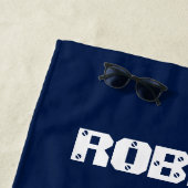 (Ihr Name) Kapitän des Bootes Strandtuch (Beispiel)