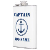 Ihr Name Kapitän Flask Sea Anchor White Flachmann (Links)