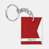 Ihr Name + Kennzeichen B Bravo Schlüsselanhänger (Vorderseite links)