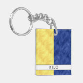 Ihr Name + Kennzeichen K Kilo Schlüsselanhänger (Vorderseite links)