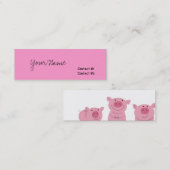 Ihr Name, Kontakt #1, Kontakt #2 Mini Visitenkarte (Vorne/Hinten)