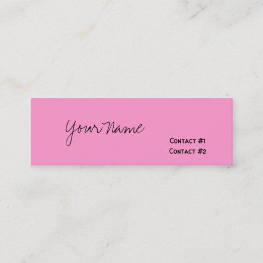 Ihr Name, Kontakt #1, Kontakt #2 Mini Visitenkarte (Vorderseite)