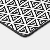 Ihr Name kreist dreieckiges Schwarz-Weiß-Muster Schreibtischunterlage (Ecke)