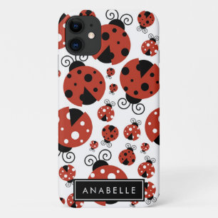 Ihr Name - Ladybugs, Ladybirds - Red Black Case-Mate iPhone Hülle