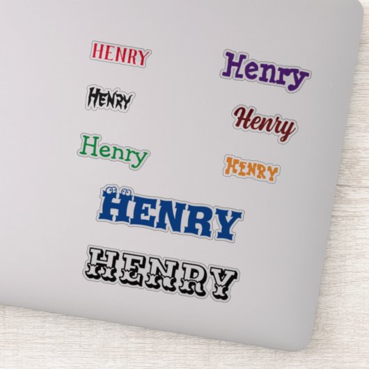 Ihr Name LAP Top-Aufkleber mehrfarbig Aufkleber (Detail)