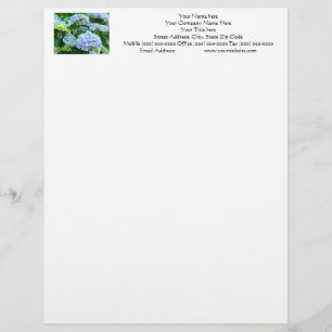 Ihr Name Letterhead Adresse Telefon Hydrangeas Briefkopf