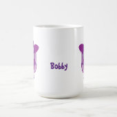 Ihr Name Lila Eichhörnchenbüro Kaffeetasse (Mittel)