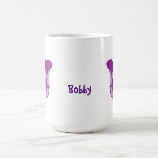 Ihr Name Lila Eichhörnchenbüro Kaffeetasse (Mittel)